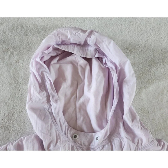 Athleta Girl Pullover Anorak Windbreaker Jacket Size Large Light Purple Lilac - Picture 7 of 8
